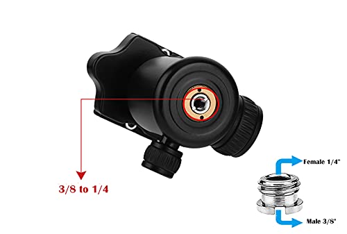 1/4 Inch to 3/8 Thread Adapter Tripod Thread Adapter Threaded Sleeve Threaded Nut voor Camera Video Tripod Monopod Ball Head Holder (10PCS) 3