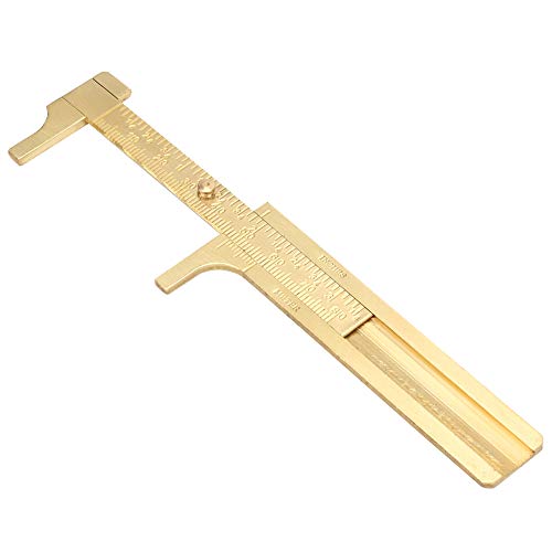 Pocket Brass Calpers, Mini Double Schaal Caliper Draagbaar Messing Kaliper Gauge Liniaal Meetinstrument(80mm) 3