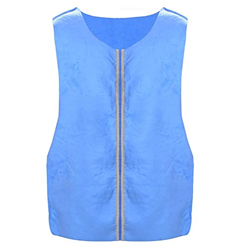 Koelvest, Unisex Zomer Koelvest, Ice Pack Vest Persoonlijke koeling Koud Vest Sport Vest Body Koeling voor Vissen Fietskok, Blauw, One Size