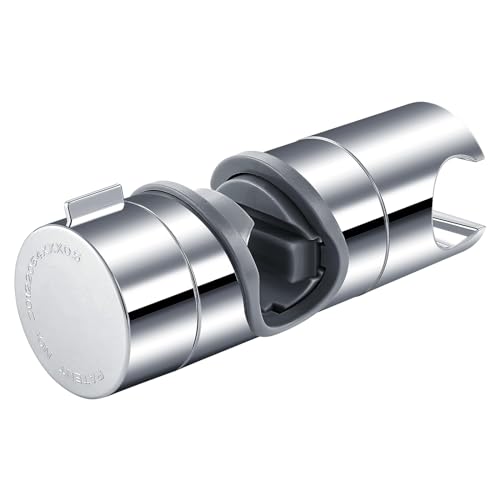 Universele hand douchehouder, verstelbare douchehouder, 360° draaibaar, douchehouder voor schuifbalk, 19-25 mm buitendiameter ABS Plastic, Chrome-verguld