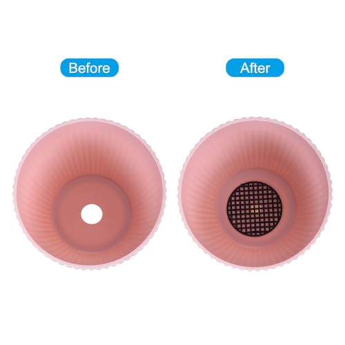 Flower Pot Hole Mesh Pad, 50st 5.5cm Ronde Stijve Bonsai Drainage Mesh Raster Schermbodem Raster Mat voor Tuin, Zwart 4