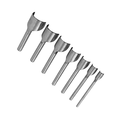 7 stuks lederen halve cirkelsnijder pons, lederen eindsnijder voor thuisleer, naaien handwerk riem riem DIY handwerk project 4