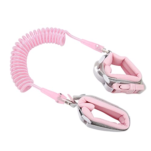 Kind Anti Verloren Polsband Link Harness Leash Touwriem Wandelen Handband Polsband voor peuters, Kinderen (Roze)
