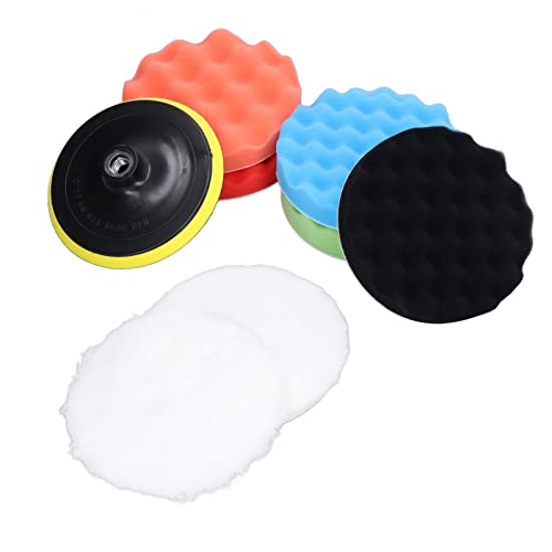 Auto Buffen Polijsten Kit 9 Pieces Sponge Wool Cleaning Tool Set 150mm Diameter voor Boat Truck Glass Stone [Professional Detailing] 3