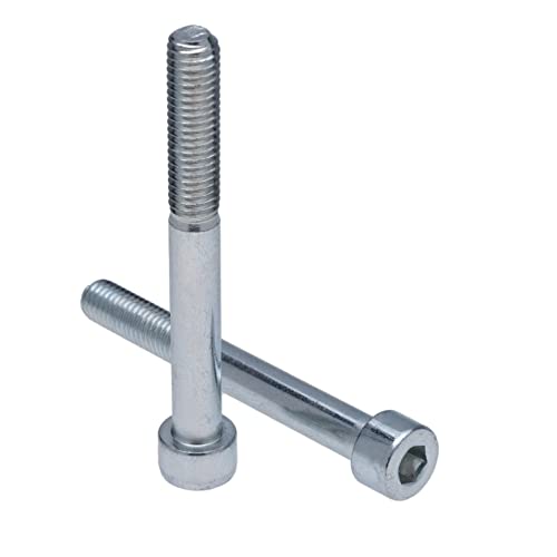 Hex Socket Head Schroeven M8x70-8.8 (verpakking van 5) Zink Platte Hex Hex Schroeven Threaded bevestigingsmiddelen Cilindrische zwaar gecertificeerde standaard DIN912 (8mm x 70mm) 4