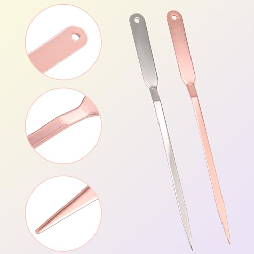 2 stuks briefopener, roestvrij staal briefopener Postopener voor Office School en thuis (Zilver en Rose Gold) 4