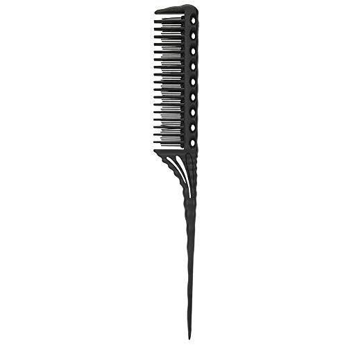 Tail Combs, Barber Comb, Black Hair Brush Rat Tail Lift Comb Professional Barber Comb Hair Salon (zwart)