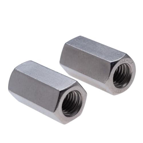 M5 Hex Koppelmoeren (15mm 8mm) Roestvrij staal Lange Bar Hex Nut, Metrische Extension Nut, DIN 6334 Koppelmoer, Hexagonal Sleeve Nut, Stud Extender, Connector Lengte 15mm (10Scs) 3