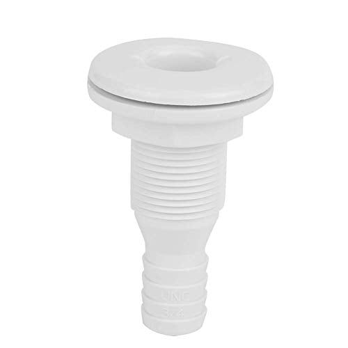 Thru Hull Fitting, 3/4in Plastic Marine Thru Hull Uitlaat Fixtures Boot Drain Outlet Plug Wit 5