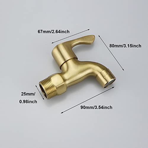 Messing Faucet End Piece, 3/4 Inch Outdoor Tuin Faucet Set, Messing Faucet Opdracht Tap, Indoor Outdoor Wasmachine Tap