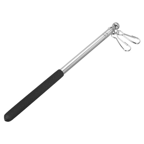 Telescopische handheld Flagpoles, 1M Portable Roestvrij staal Telescopische Flagpoles gids Flagpole, 5 secties, zwart