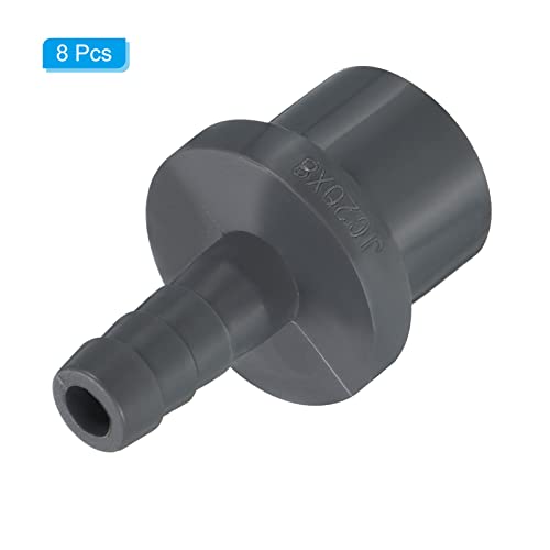 UPVC Reducer Pipe Fitting 20x9mm, 8 Pack Straight Coupling Adapter Connector, Grey 3