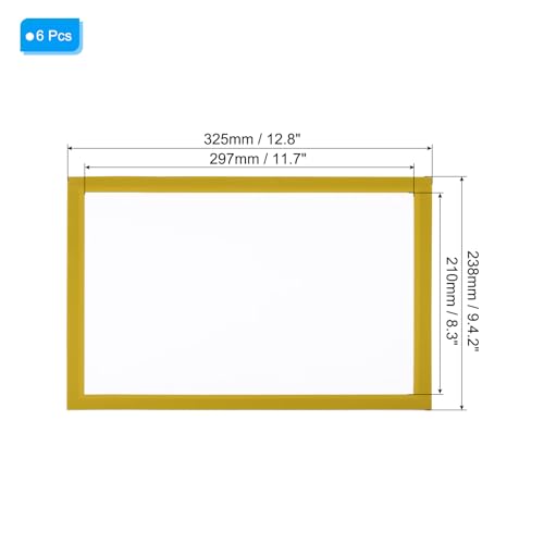 Magnetische fotolijst Set van 6 Magnetische Tekenen Zelf-Adhesive Magnetic Display Frame Herbruikbare Dubbele Zijde Mat voor Koelkast Venster Wand Foto Artwork Gold