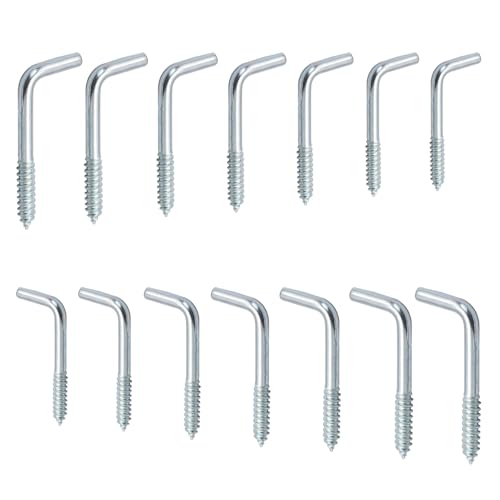 14 stuks schroefhaken, L-haken