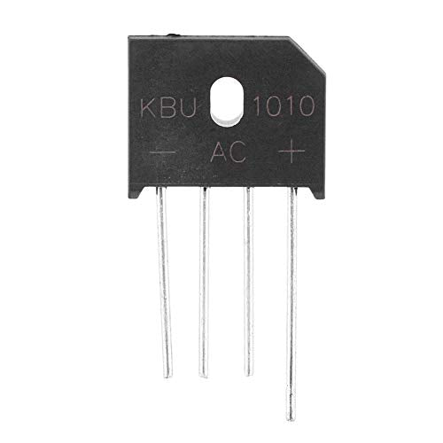 KBU1010 Raddrizzatore a diodi a ponte 10A 1000V a 4 pin per interruttore di regolazione dell'alimentazione (10st), Black 5