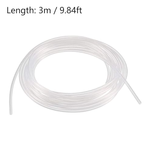Siliconen Tube 1mm ID x 2mm OD 3m/9.84ft Lengte, Flexibele Siliconen Rubber Tube, Waterluchtslang, Pompoen Transfer Pijp Clear 3