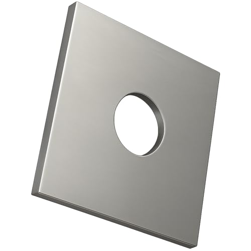 M12 vierkante plaat ringen, rechthoekige wasmachine met rond gat, gegalvaniseerd gegalvaniseerde zware wasmachine voor 12mm bouten/moeren DIN436 (10 stuks)