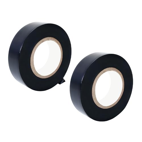 2 st Elektrische Isolatie Tape, 18mm x 20m PVC Kleefband, Elektrisch Kleefband, Waterdichte Zwarte Tape voor isolatie, Reparaties
