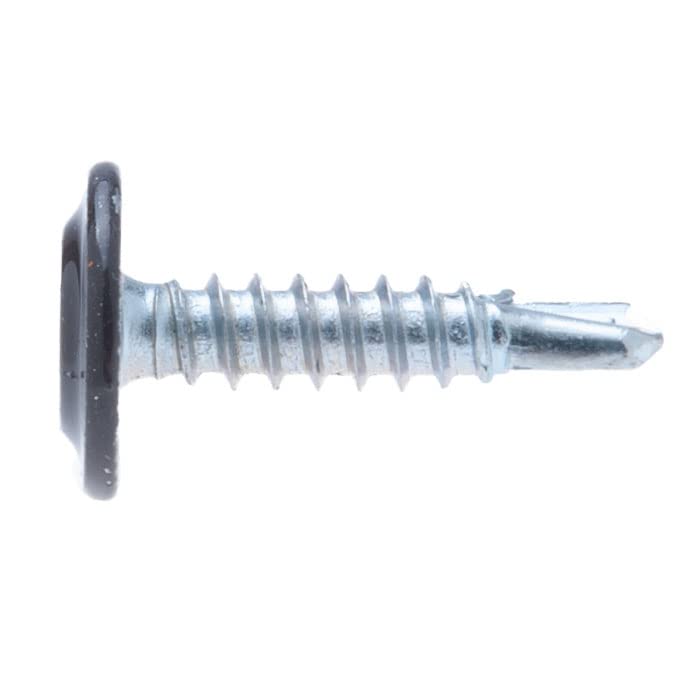 4.2mm x 19mm Multi-kleur Zelftappende, zelfborende bevestigingsschroeven Phillips, fijne draad en platte kop, poeder gecoat RAL8019 Grijsbruin, getemperde stalen schroeven (250 stuks) 4