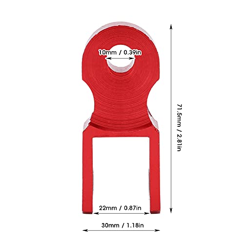 2Pcs Shock Absorber Riser, M10 Rear Shock Absorber Height Extension Riser, Aluminium Shock Absorber Height Extender voor motorfiets(rood)