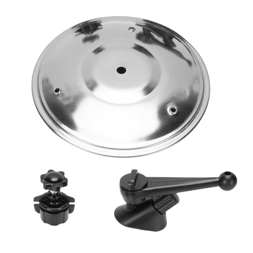 Auto Crash Cymbal Mini Drum voor voertuigen Air Vent Dash Kleine Leuke praktische accessoires met verstelbare ABS Bracket voor drummers en muziekliefhebbers (SILVER)