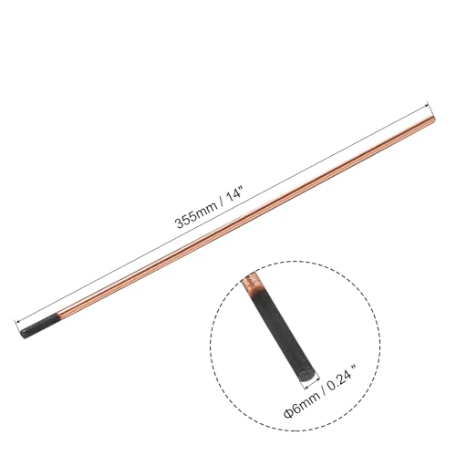 20st 6mmx355mm(1/4"x14") Carbon Arc Air Gouges Rods Koper Graphite gecoate Gouges Elektrode Stangen voor het lassen