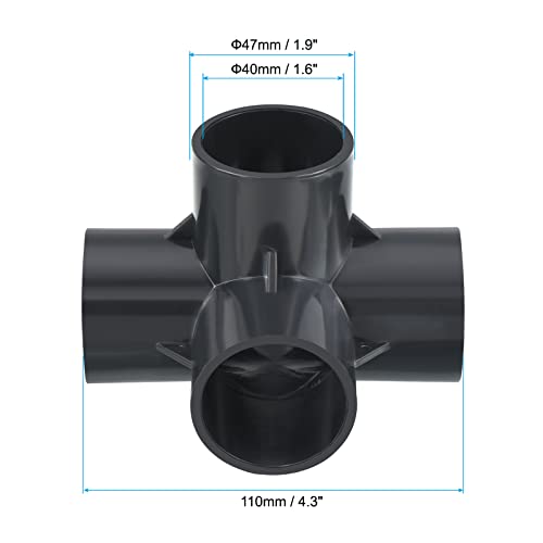 1-1/4 Inch U-PVC Pijp Fittings, 5 Way Elbow Side Outlet Meubilair Grade Fittings Pijp Connector voor Tuin Irrigatie Opslag Frame
