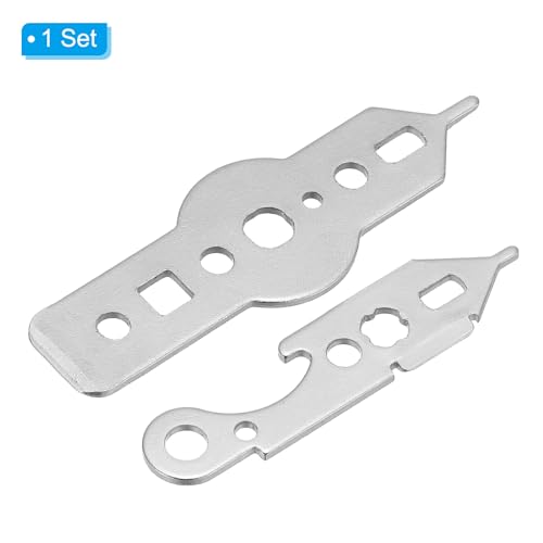 Dart sleutel gereedschap Kit, Set van 2 Multifunctionele Dart Accessoires voor Aluminium Rod en Dart Head Tips, Silver Tone 3