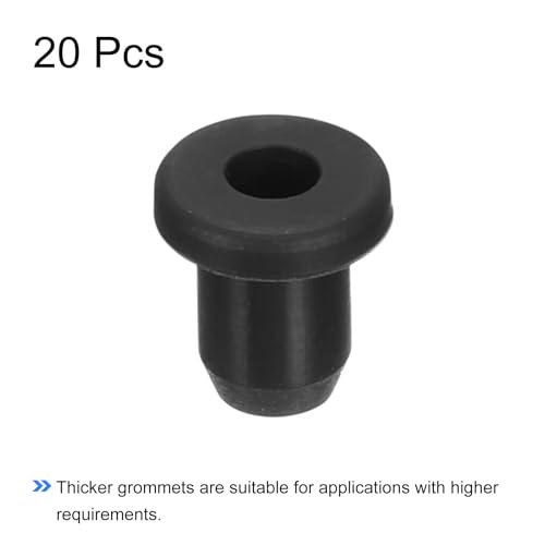 20Stuks Rubber Grommets 6mm Mount Dia Ronde T-Type Siliconen Afdichting Flexibele Hole Plugs voor Kabelbuis Cord Bescherming 3