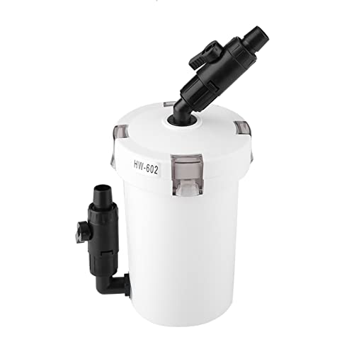 Silent External Pot Filter met pomp voor Aquariumvis, Small 55 Gallon HW-602B Aquariumwaterfilterset voor zoet en zout water (602 zonder waterpomp en toebehoren)