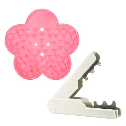 Rose Stam Leaf Thorn Stripper, 2Pcs/1Set Rose Thorn Stripper Verwijderaar Tool Leaf Stripping Tool voor het tuinieren van bloemen Snoeien, Wit, Roze