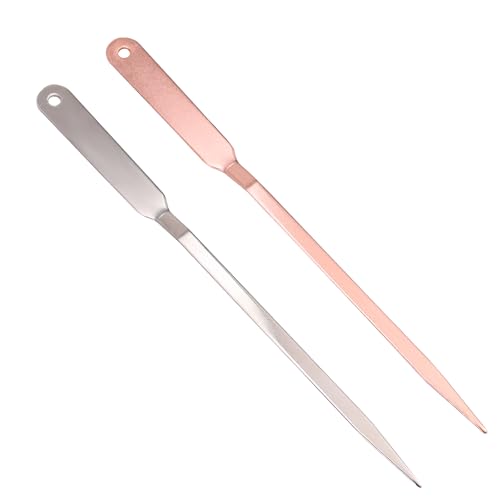 2 stuks briefopener, roestvrij staal briefopener Postopener voor Office School en thuis (Zilver en Rose Gold)