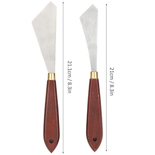 Set van 4 Stainless Steel Pallet Messen voor Artiesten, Schilderen, Spatula's, Palet Messen, Mixing Scrapers voor Olieverf, Acryl Mixing, 4 stuks 3