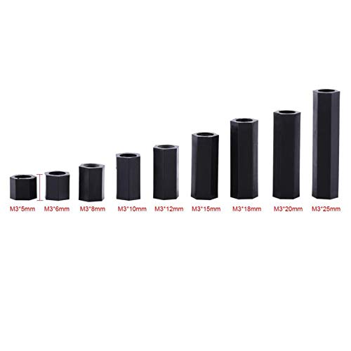 100 st PA66 M3 Vrouw x M3 Vrouwelijke Hex Threaded Spacer Standoff Spacer Pillar Spacer Hex Spacer Nut(M3*18)