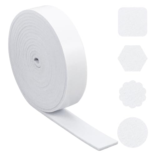 500x4cm Vilt Zelfklevende Stof, Witte Zelfklevende Viltstof Zelfklevende vilten pads voor hardhouten vloeren, stoel Wandbeschermer, 5mm dik