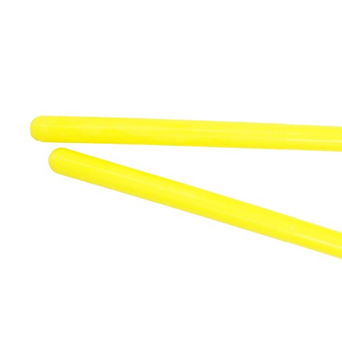 1 Paar Drum Sticks, 5A Teardrop Baquetas Pound Fitness, Drum Sticks Shaped Nylon Drum Sticks Drum Set Sticks Musical Instrument Accessoires (Geel) 3
