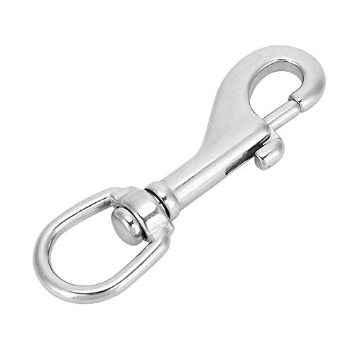 Karabinerhaak met draaischarnier, duikhaak, 316 RVS haken, draaioogsluiting, karabijnhaak, draaibare clip voor het dragen van riemen, tassen, duiken voor hondenlijnen/paracord 5