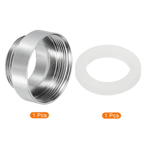 M22*1.0 Male to M26*1.0 Vrouwelijke Thread Faucet Adapter, Chrome Plated Aerator Connector Past voor Tuinslang Water Filter, Zilver 3