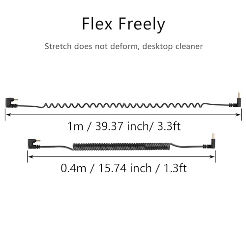 U Vorm USB Type C veerkabel 5Gbps Intrekbaar 90 graden USB3.0 tot USB C Oplaadkabel en gegevensoverdracht voor telefoon, tablet, andere USB C-apparaten (Down) 5