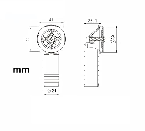 2pcs overloop hoofd spoelbak overloop ronde interface 4