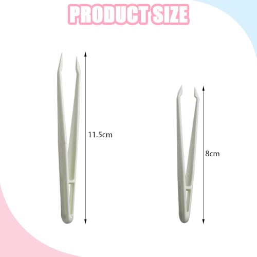 20 st Plastic Tweezers Craft Kleurrijke Plastic Non-Slip Craft Tweezers voor Sorteren en Tellen Elektronica Reparatie Kralen DIY Ambachten (5 kleuren)