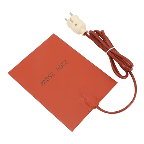 200°C Snelle silicone verwarming Mat 150X200mm, dun flexibel, gemakkelijk te gebruiken voor industriële apparatuur Pijpleidingen, EU-plug 220V