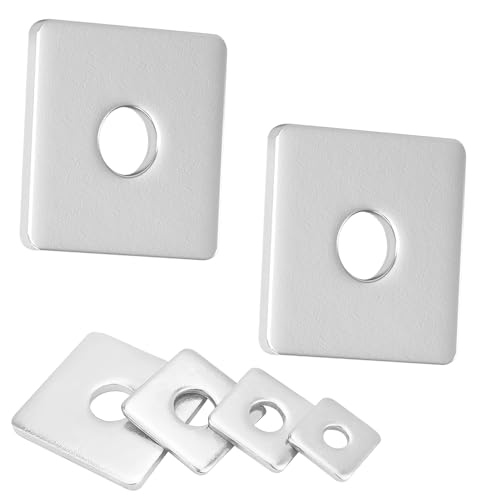 20 stuks vierkante ringen, roestvrijstalen ringen M4 x 10 x 10 x 1 mm, vierkante ringen voor bevestiging