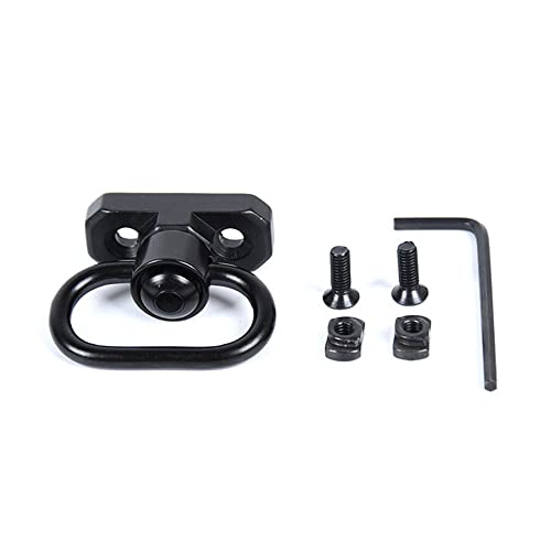 QD Sling Swivel Mount 1.25 Inch Quick Afneembare Kit met Quick Detach Drukknop, Sling Mount Adapter en 360° Rotatie Sling Swivel Base, voor Rail HandGuard 4