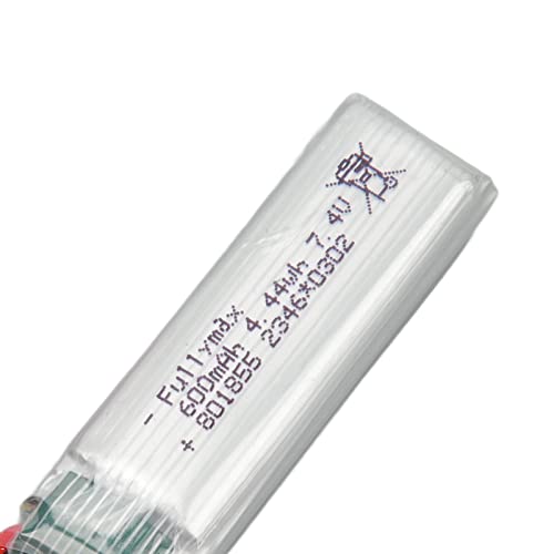 RC vliegtuig Lithium batterij, 2 stuks 7.4V 600Mah RC vliegtuig vervangingsbatterijen met JST rode plug Overload Beschermende V voor WLtoys XK A280 RC vliegtuigen