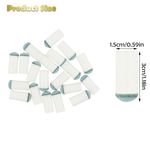 Slip On Pool Cue Tips, 20st 12mm Biljart Pool Cue Tips, Vervanging Schroef On Pool, White Pool Cue Stick Ferrules voor Biljart, Pool Vrijetijd Sport