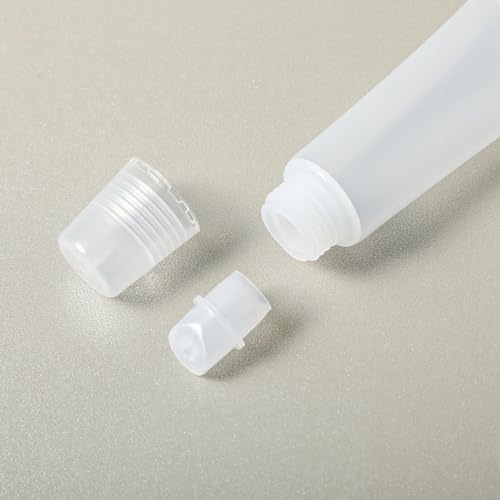 Lege Tubes Lip Gloss Tubes 5 Pack Transparant Lege navulbare plastic zachte verpakking Tubes fles Mini Cosmetic Holder voor Cosmetics Make-up reizen Toiletartikelen Transparant, transparant, modern 4