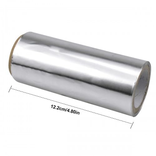 1 Pack 16 m Silver Hair Film, Silver Hairdressing Film Aluminium Hair Foil for Highlighting and Dyeing Hair (16 m x 12 cm) 3