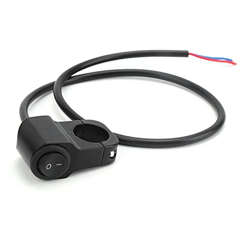 Handlebar Switch, 7/8in Handlebar Switch Headlight Fog Light On Off Knop Waterdicht voor 12V Motorfiets ATV Elektrische fietsen
