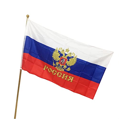 Nationale vlag van Rusland, Polyester vlag Banner voor binnen en buiten gebruik, 90 x 150 cm, blauw en rood 3